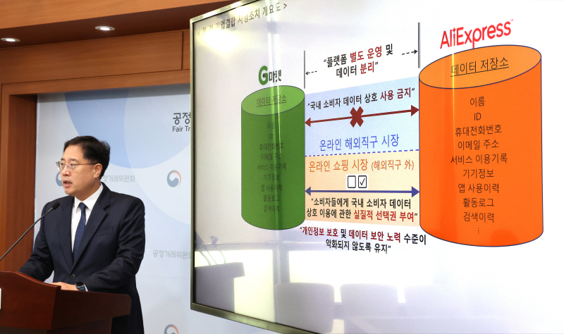 이병건 공정거래위원회 기업거래결합심사국장이 9월 18일 정부세종청사 공정위 기자실에서 신세계그룹과 중국 알리바바그룹이 합작회사를 설립해 지마켓과 알리익스프레스코리아를 공동으로 지배하는 기업결합 심사 결과를 발표하고 있다.
