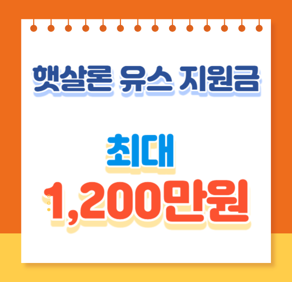 햇살론 유스 지원금 최대 1&#44;200만원