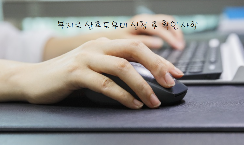 복지로 산후도우미 신청 후 확인 사항 및 유의사항