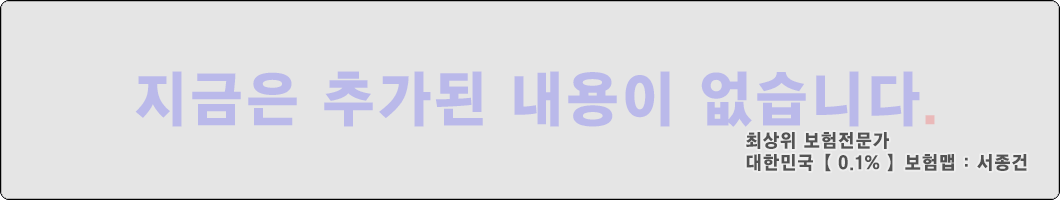 추가보험X