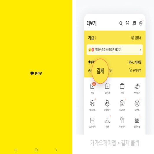 카카오 페이 메인 & 결제 탭
