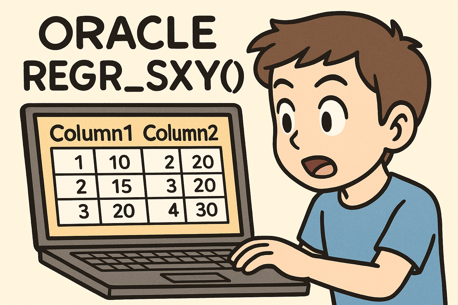 오라클 REGR_SXY() 함수로 두 변수 간 선형 회귀 분석하기
