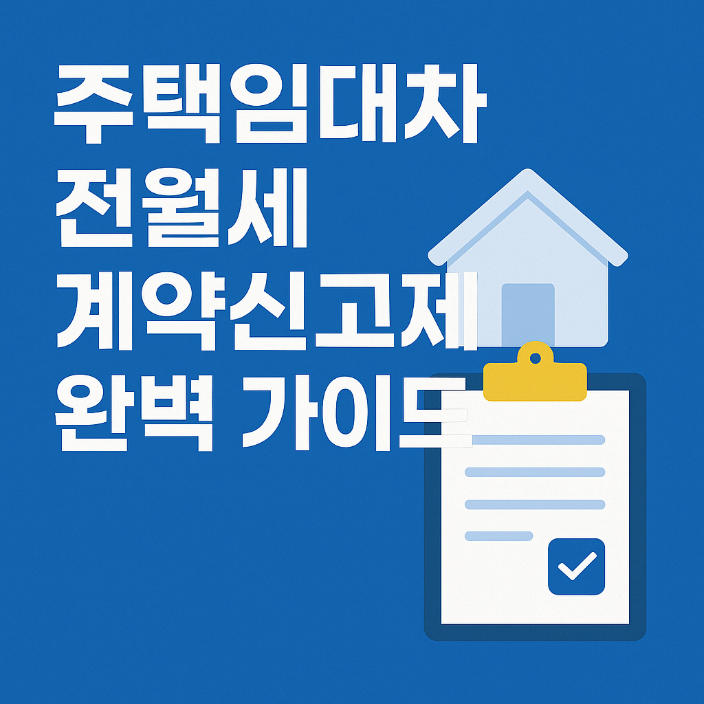 주택임대자 전월세 계약신고제 완벽가이드