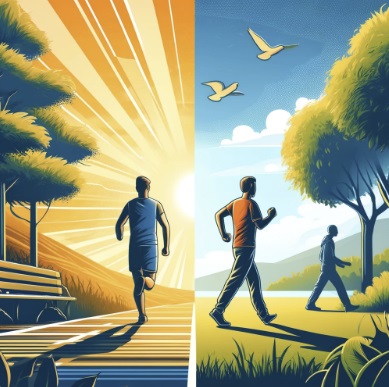 달리기와 걷기 비교