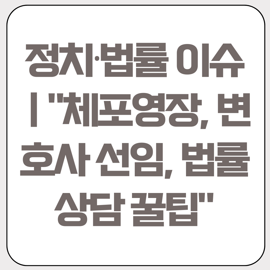 정치-법률-이슈-체포영장-변호사-선임-법률상담-꿀팁