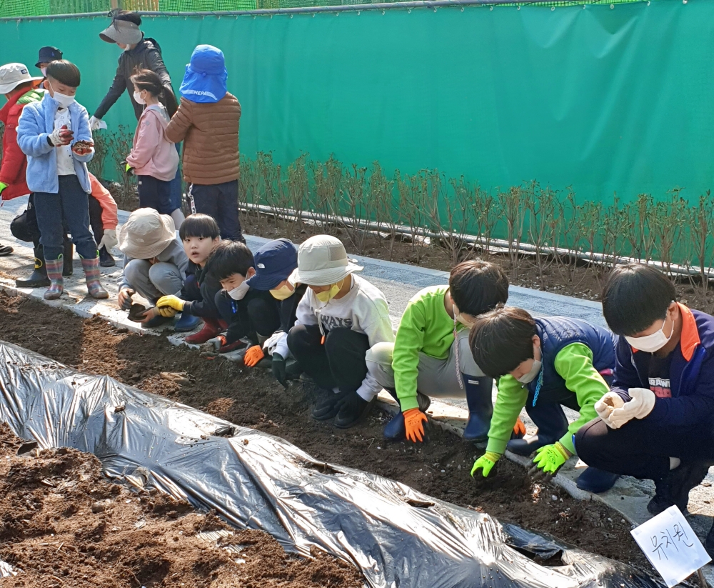 공산초, 친환경 텃밭 교육