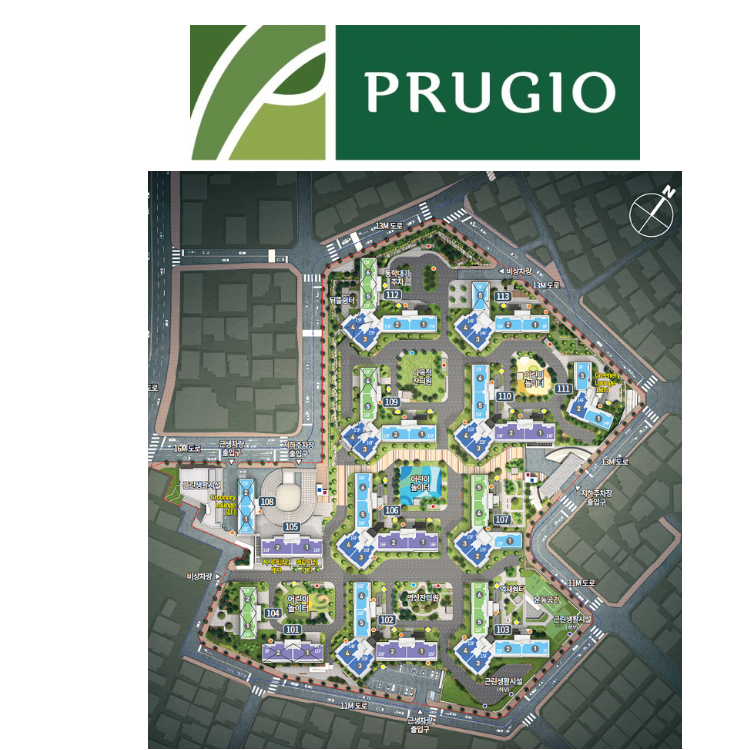동대구 푸르지오 브리센트 단지 배치도