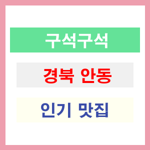 경북 안동 인기 맛집 업소