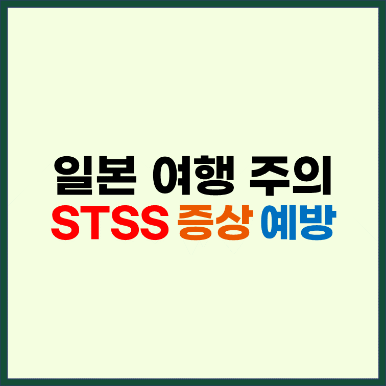 일본-여행-주의-전염병-STSS-증상-예방법