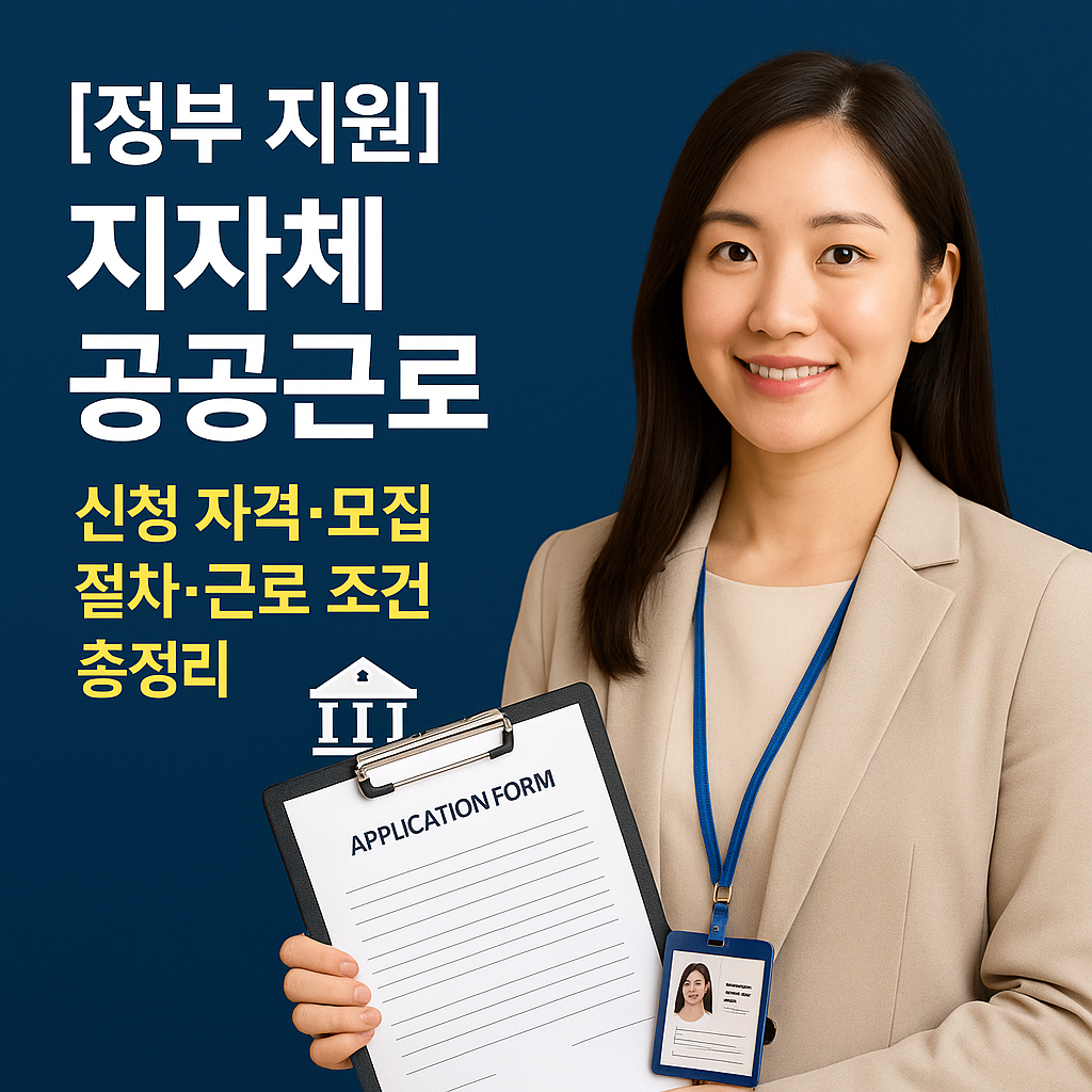 [정부 지원] 지자체 공공근로 ｜ 신청 자격·모집 절차·근로 조건 총정리