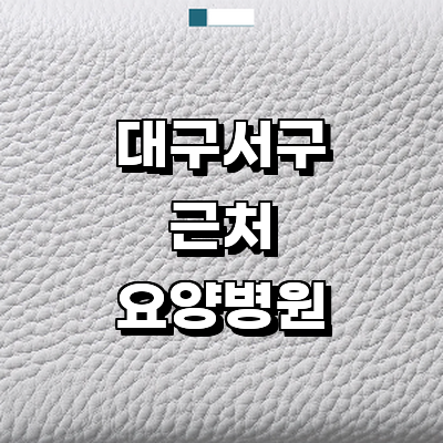 대구 서구 요양병원