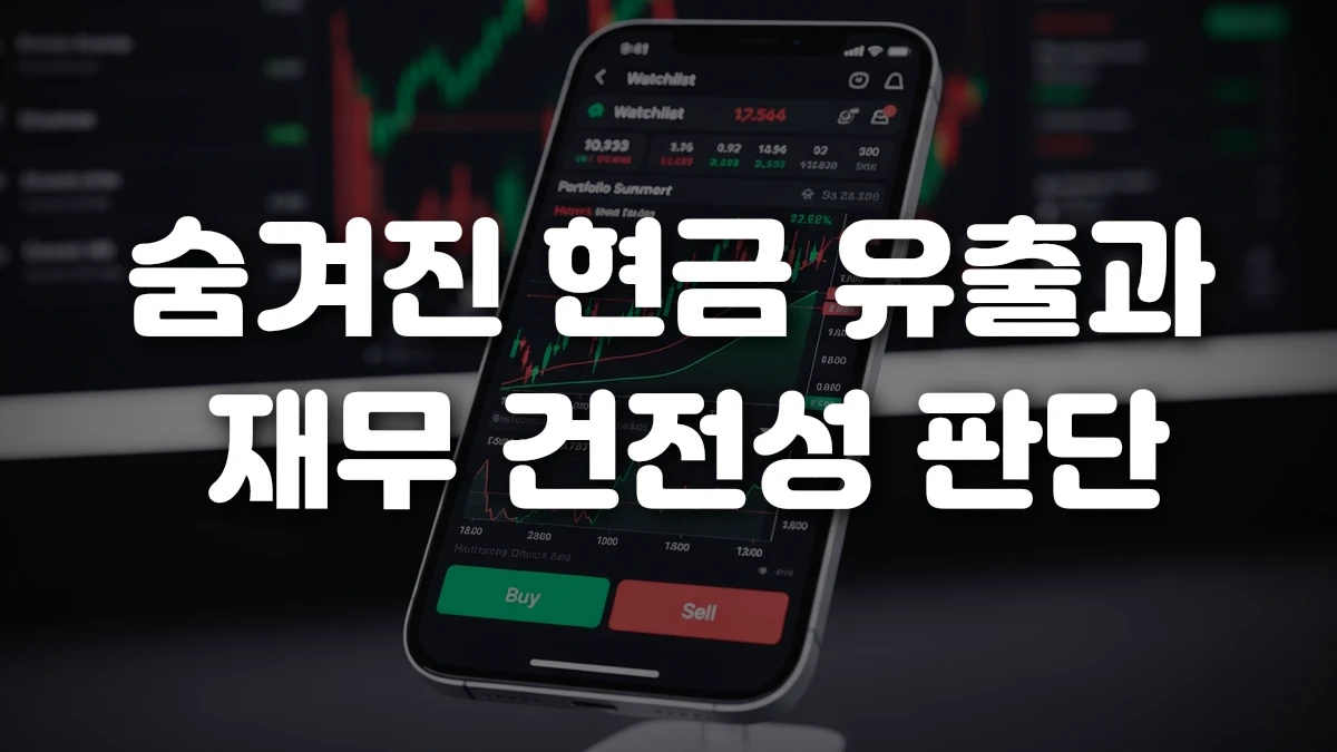 숨겨진 현금 유출과 재무 건전성 판단