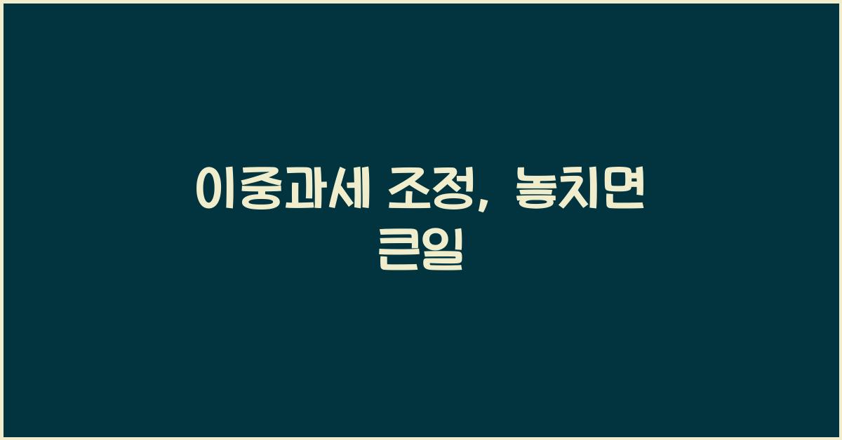 이중과세 조정