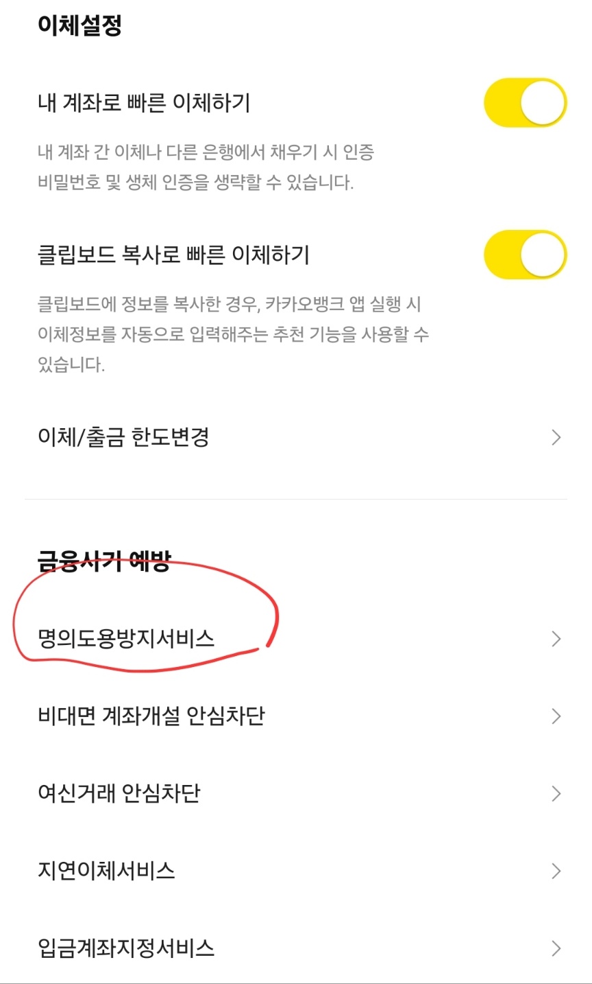 명의 도용이 걱정된다면? 엠세이퍼! 카카오 뱅크로 쉽게 하기