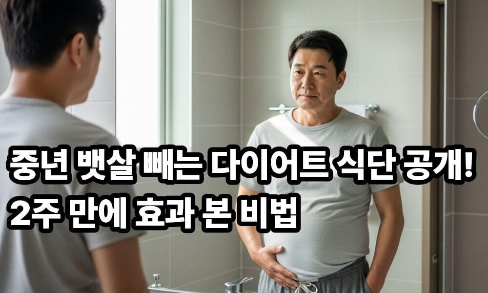 중년 뱃살 빼는 다이어트 식단 사진 1