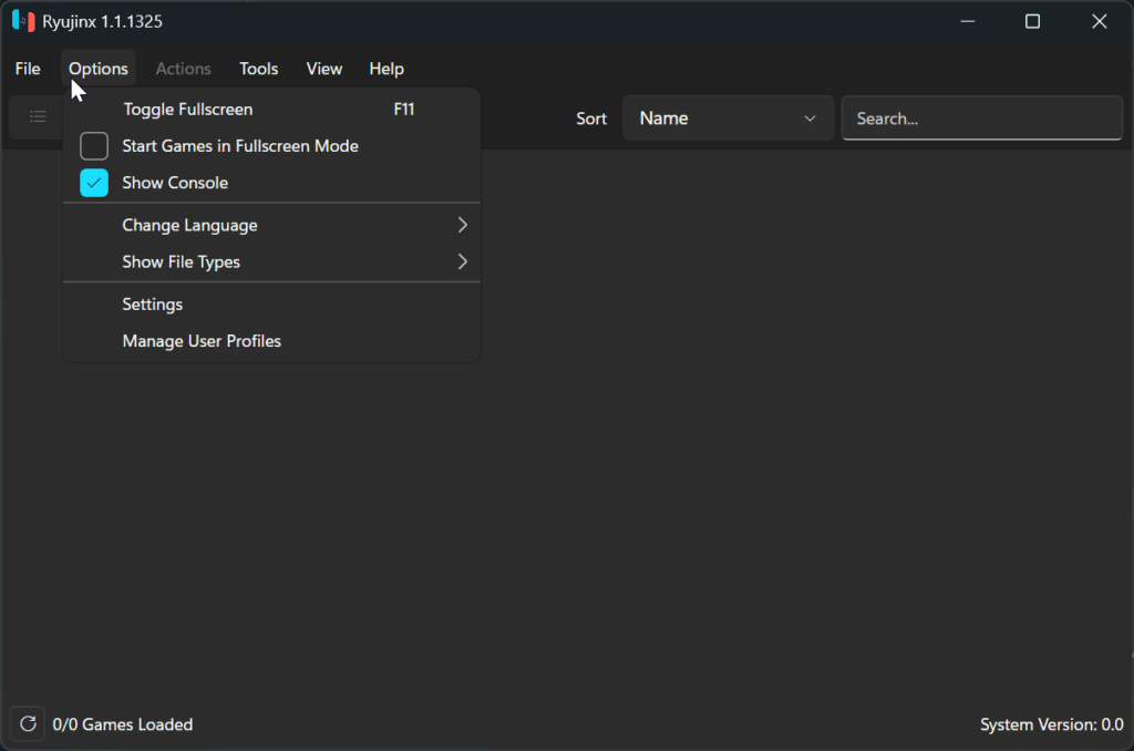 에뮬레이터 Ryujinx