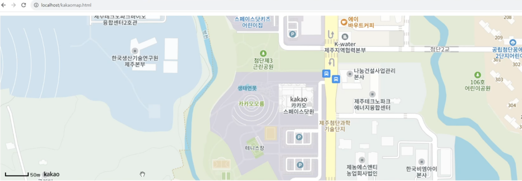 브라우저에서 지도 확인하기