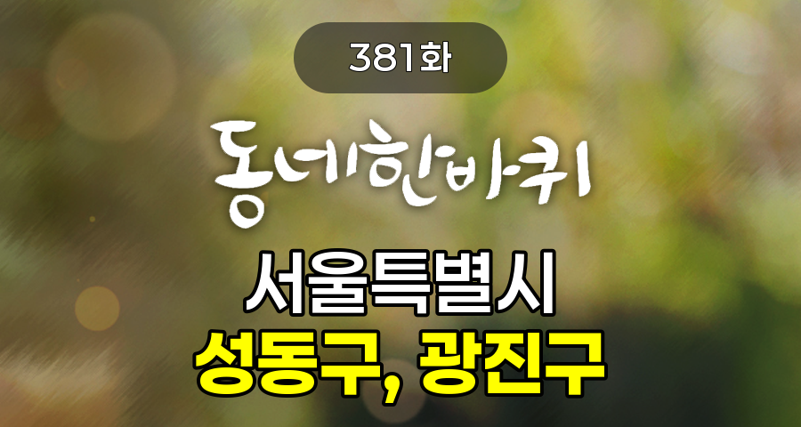 KBS 동네한바퀴 서울특별시 성동구, 광진구 381화 2026년 8월 1일 맛집 식당 업체 촬영장소 촬영지 정보, 광진교 8번가, 푸드갤러리빈, 한강버스, 2026 서울국제정원박람회, 기댈빙, 서울맛집, 임금희 다회 망수 연구소