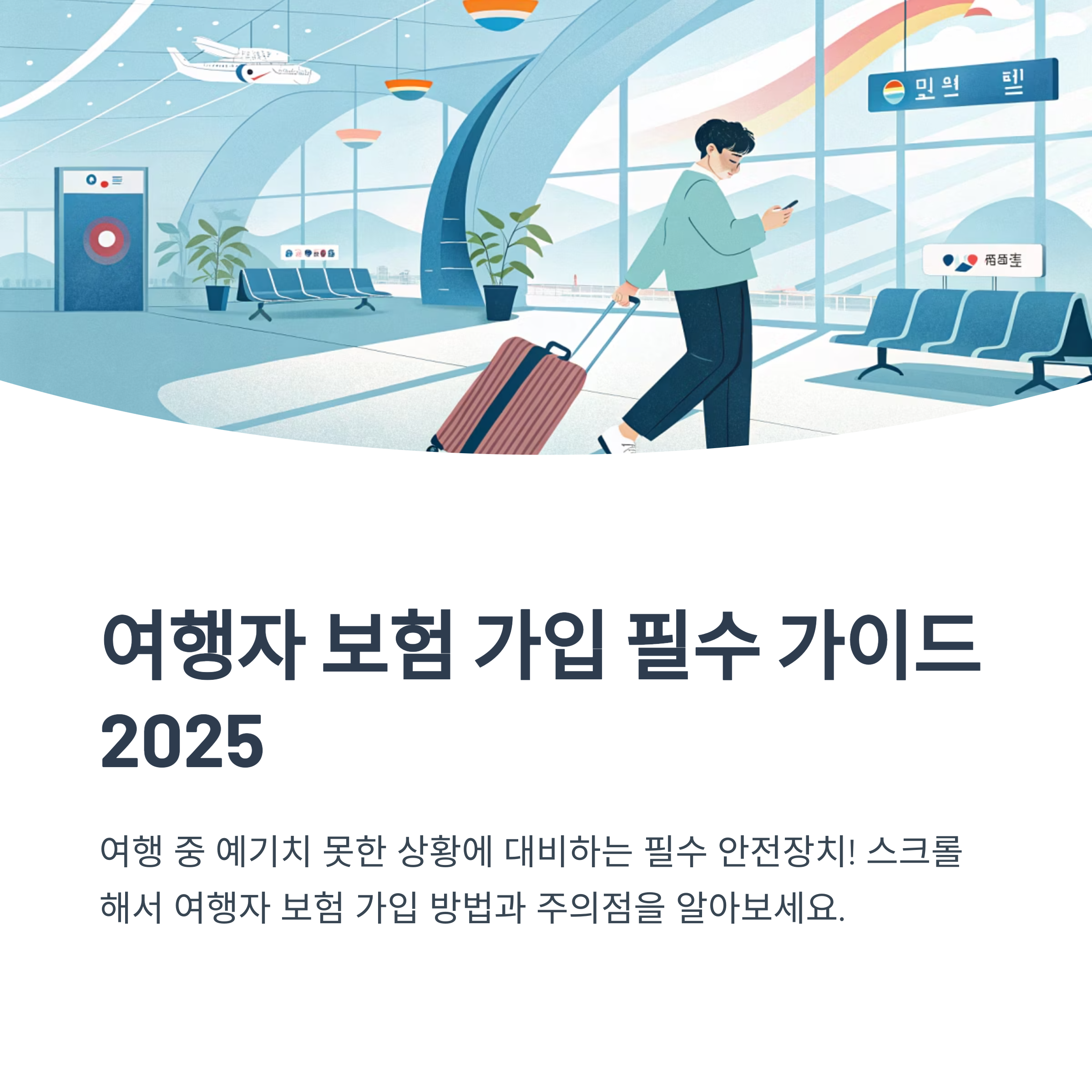 여행자 보험 가입 방법과 주의점