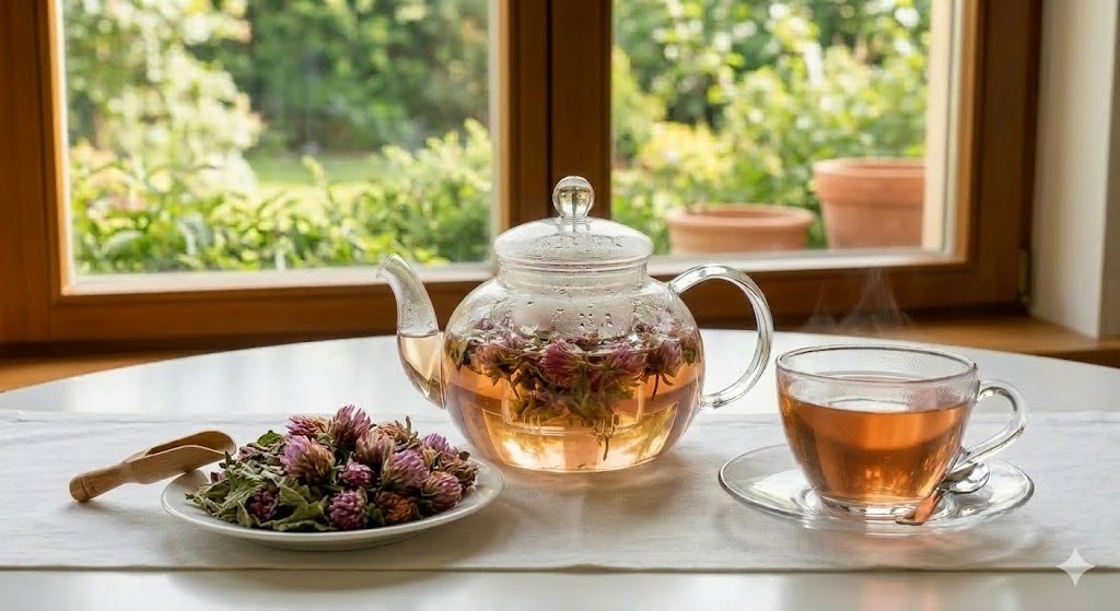 갱년기 호르몬 불균형으로 인한 불안함과 감정 기복을 진정시켜 숙면과 마음의 안정을 돕는 레드클로버 레몬밤 블랜딩