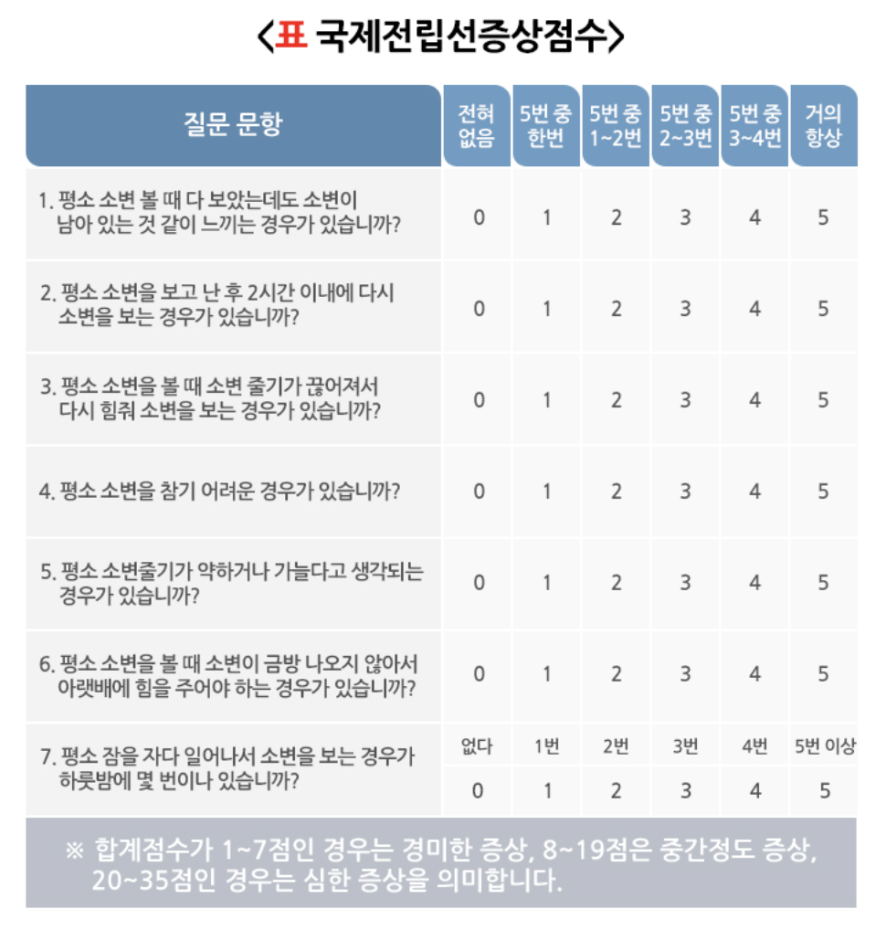 국제전립선증상점수