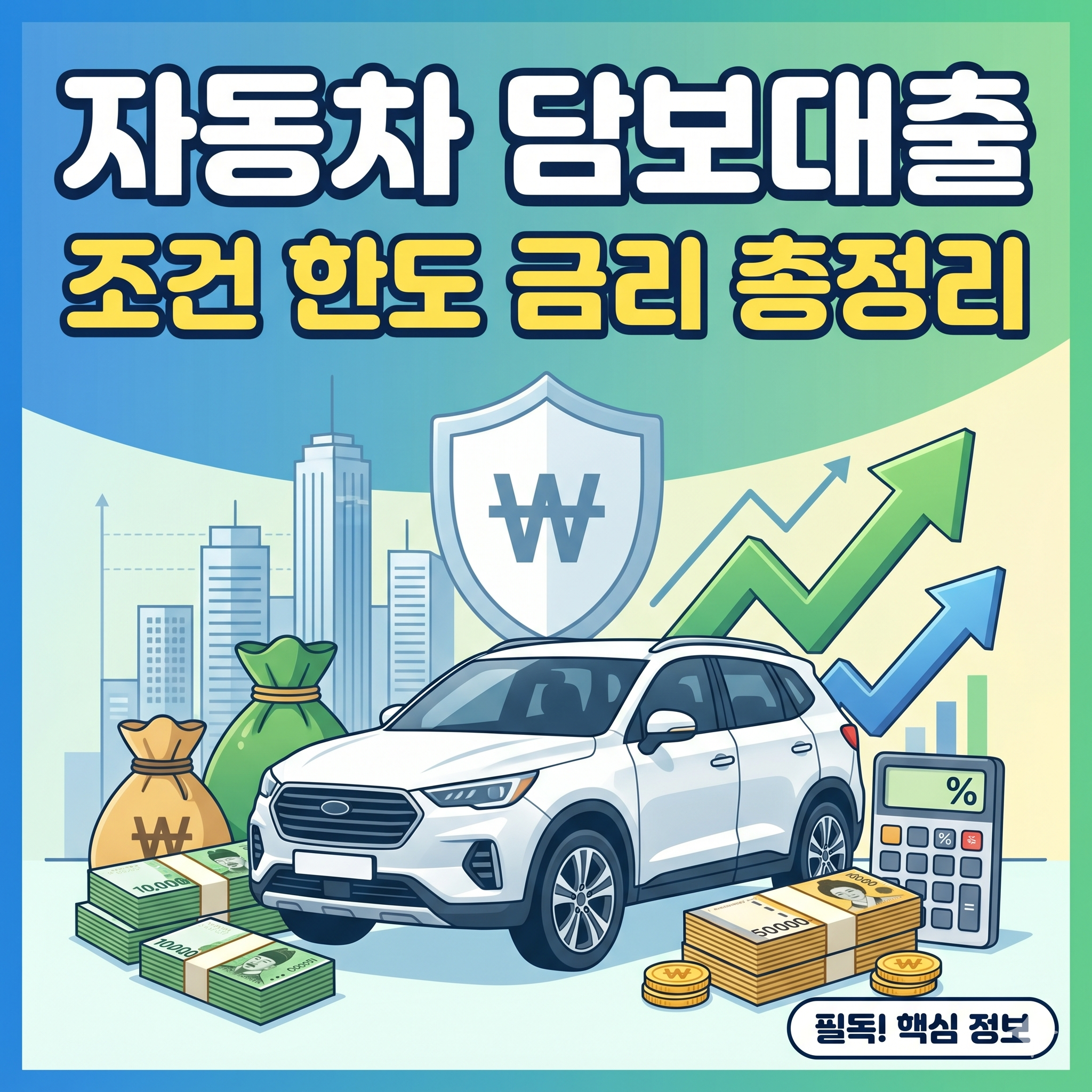 자동차 담보대출 조건 한도 금리 비교 및 주의사항 총정리