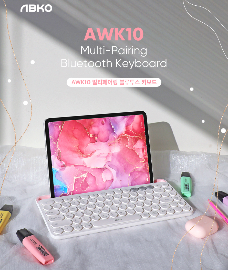 ABKO AWK10 Multi-Pairing Bluetooth Keyboard