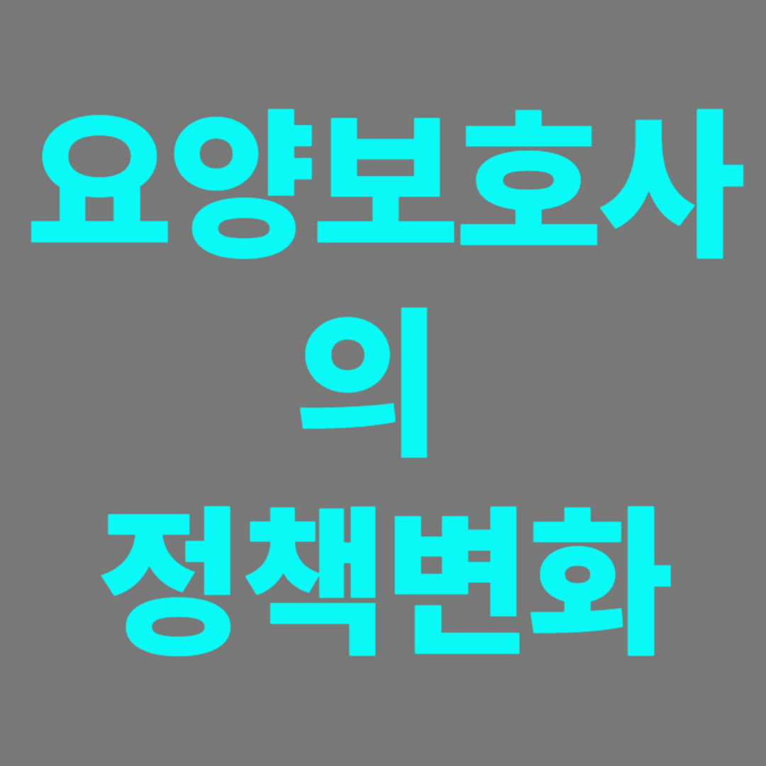 요양 보호사의 현재까지의 정책변화를 나타내는 썸네일