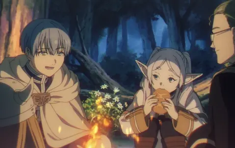 장송의프리렌-회상-밤의모닥불-이미지