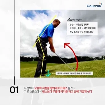 골프경사지샷 공략 오르막 내리막 사이드힐 스탠스 조정_11