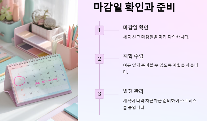 마감일 확인과 준비