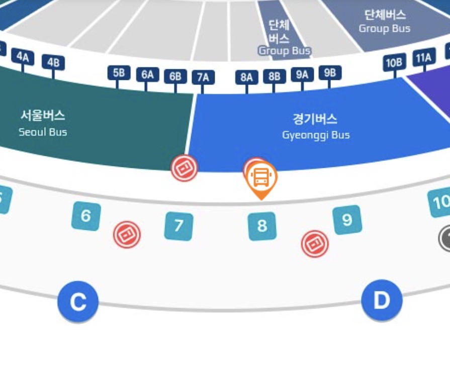 인천공항 N8843 제1여객터미널 탑승장소