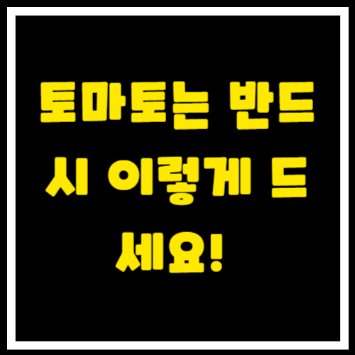 토마토는 반드시 이렇게 드세요! 만성 염증 싹 잡는 토마토 항암 밥상!