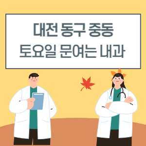 대전 동구 중동 토요일 내과 진료 병원 리스트
