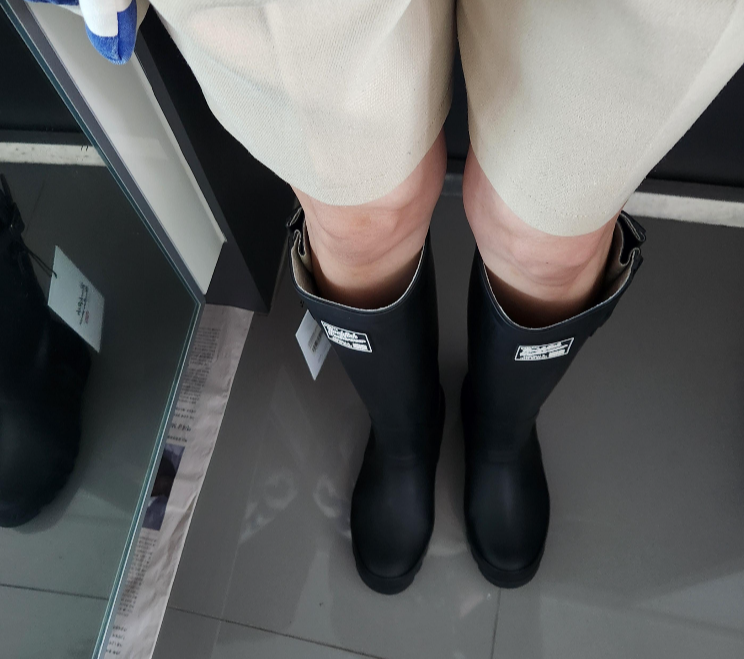 락피쉬 레인부츠 오리지널 레인부츠 롱 블랙