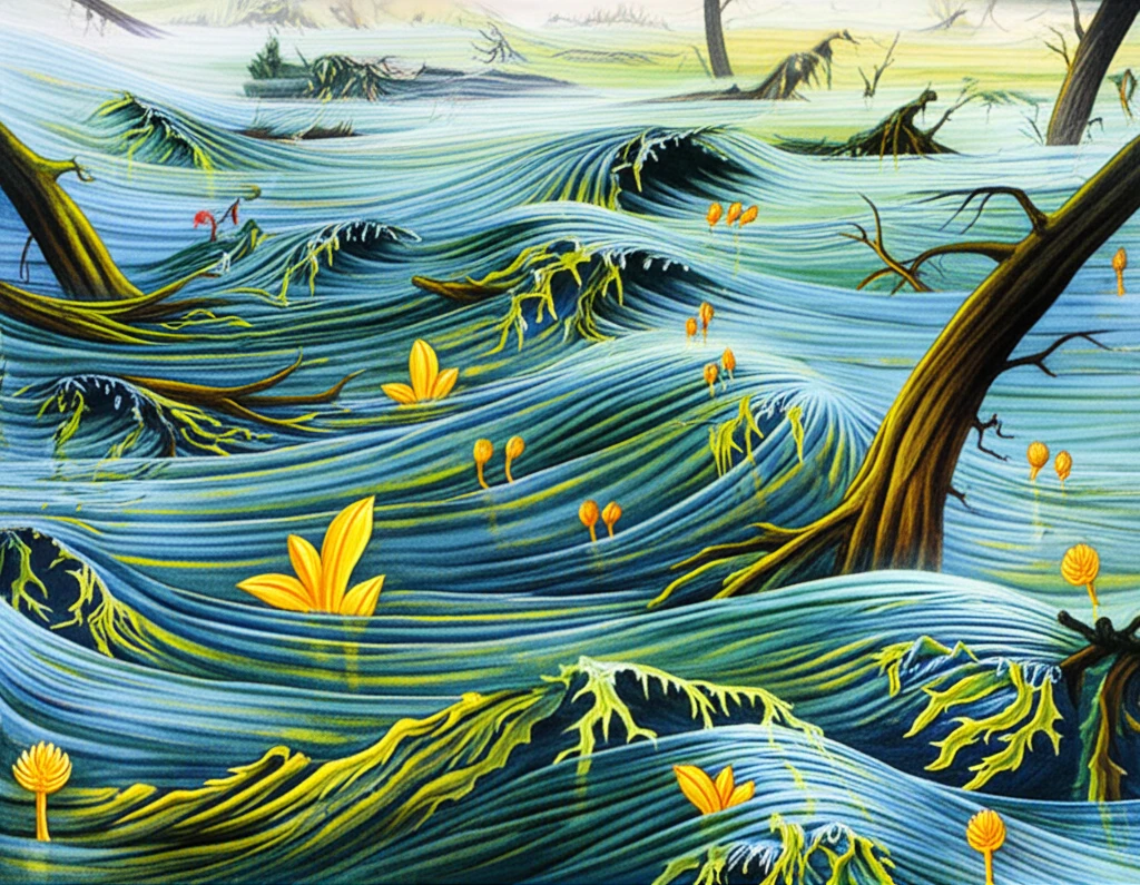 홍수 꿈해몽: 감당하기 힘든 변화의 