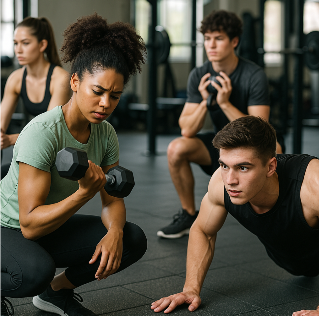 Z세대들이 운동하는 이미지