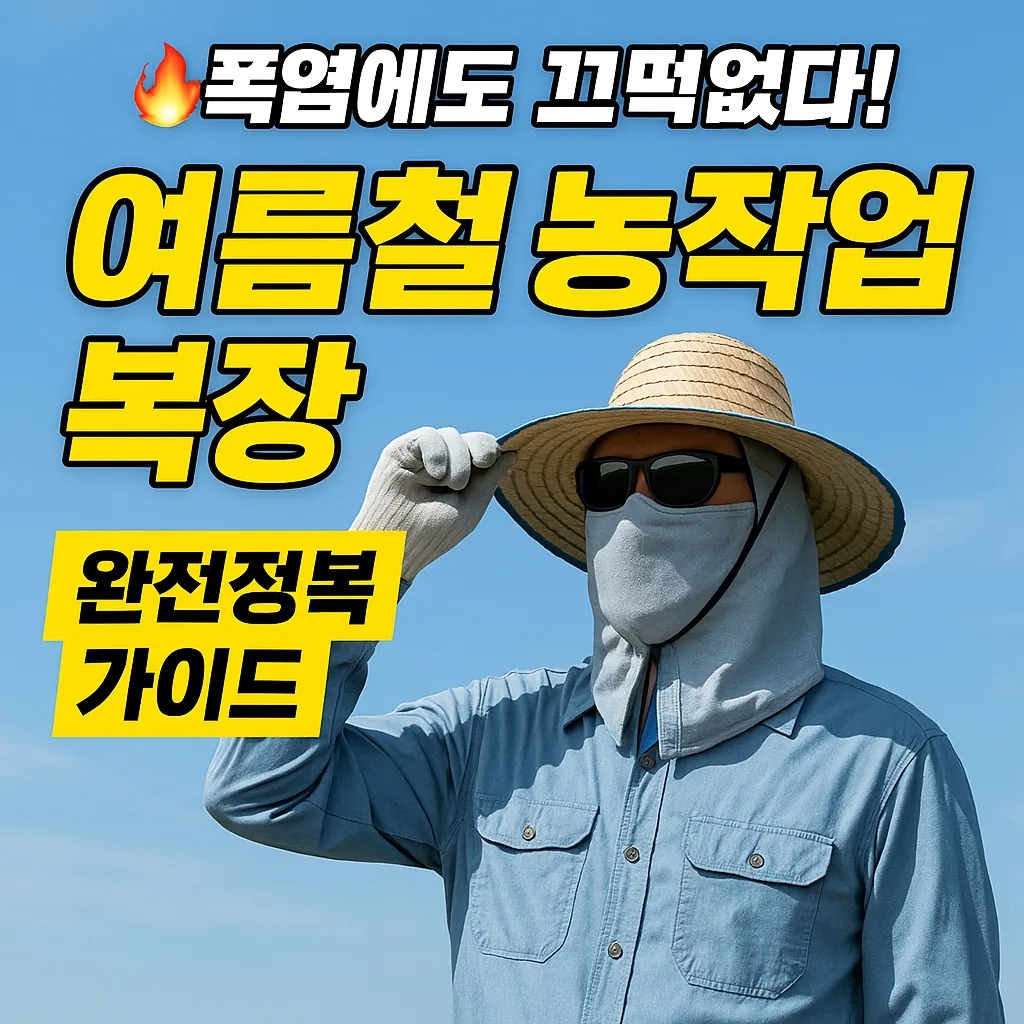폭염에도 끄떡없다! 여름철 농작업 복장 완전정복 가이드
