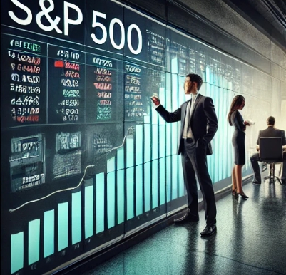 커더란 화면을 확인하는 남자