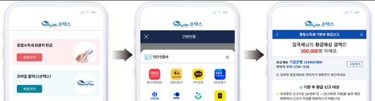 국세청 원클릭 환급 서비스 신청 바로가기
