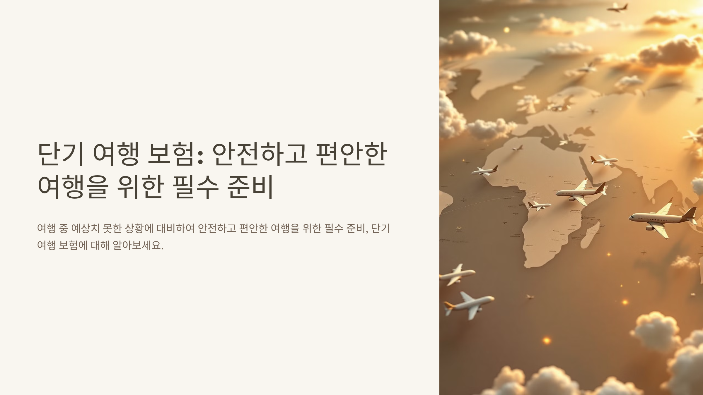 단기 여행 보험