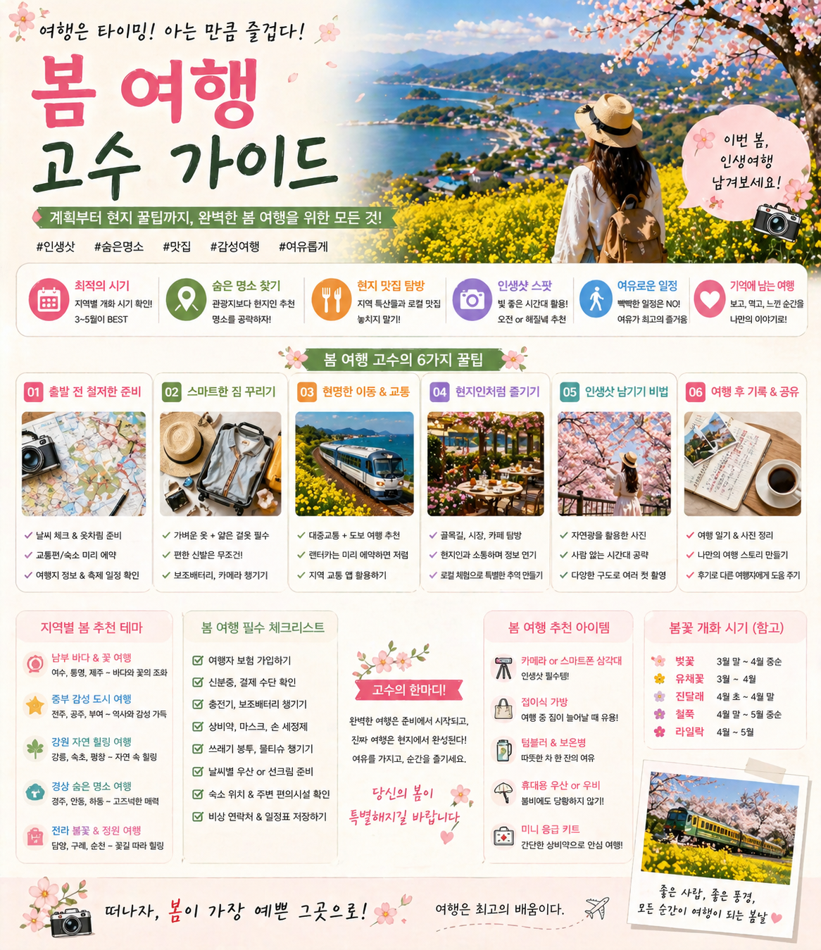 봄 여행 고수 가이드 관련 사진