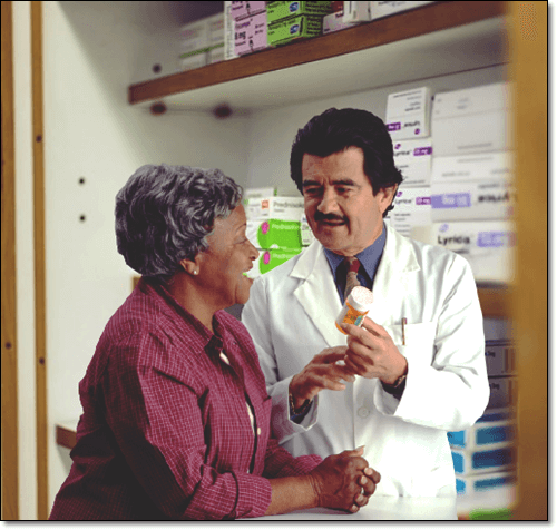 치매 상담하는 노인