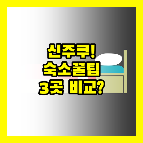 신주쿠 숙소 비교 꿀팁 3곳 중 내게..