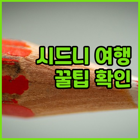 시드니 여행 필수 정보 호텔 예약 전