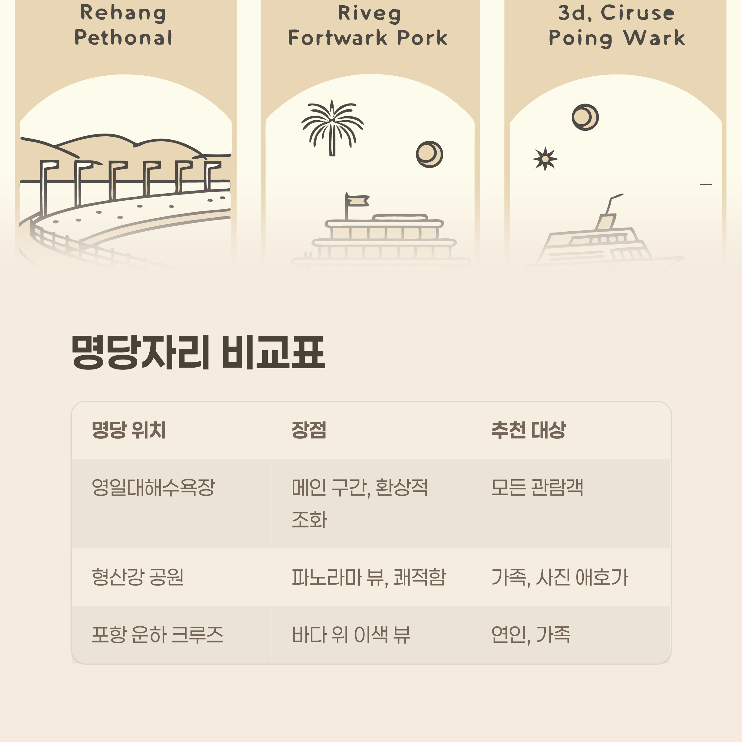 명당자리 비교표