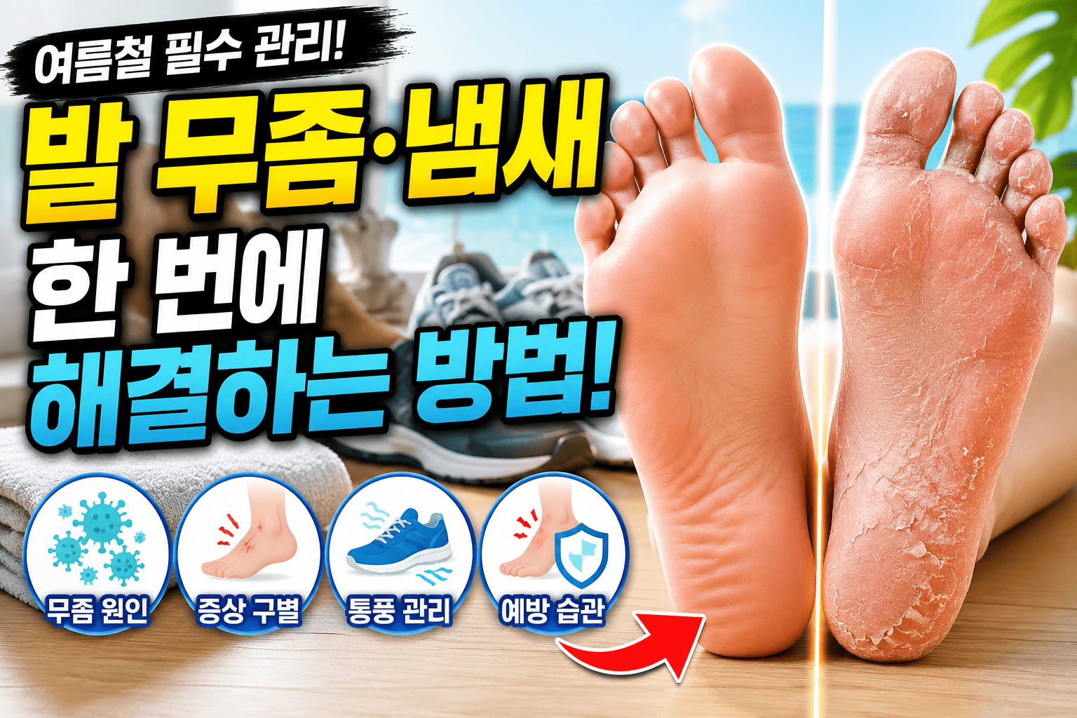 여름 발 건강(무좀, 냄새, 통풍)