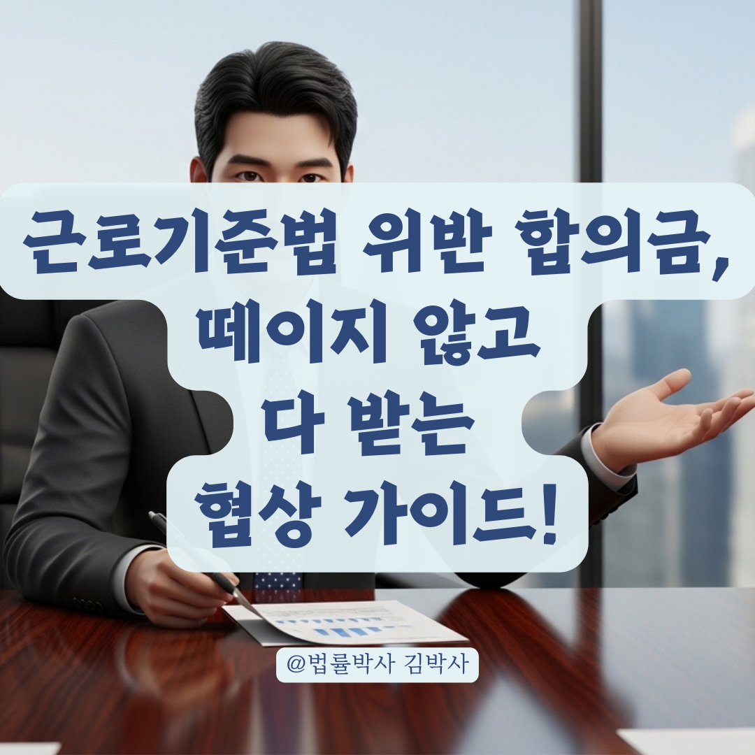 근로기준법 위반 사항에 따른 단계별 합의금 협상 가이드 정리!