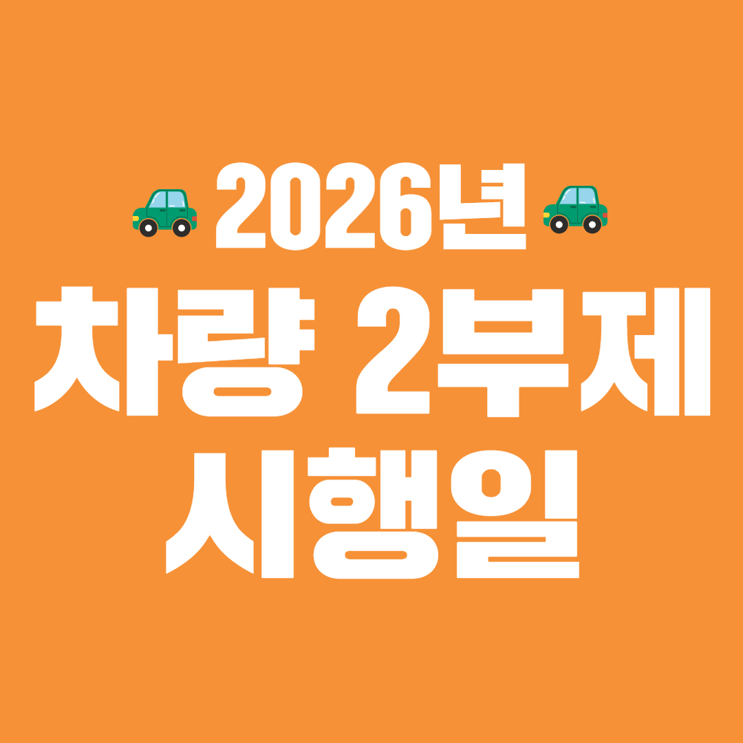 2026년 차량 2부제 시행일 방법, 홀짝제, 공공기관 이용 정리