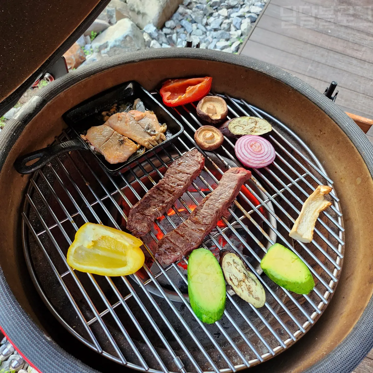 정선-파크로쉬-가든-바베큐-고기-그릴